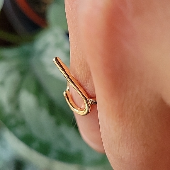 Open Heart Gold Tone Fashion Ring - Picture 6 of 10